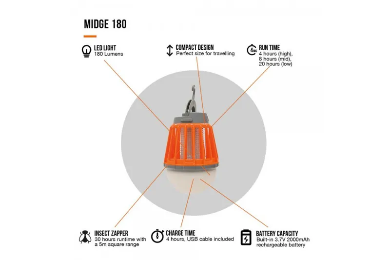 Vango Midge Lantern 180 Orange-2